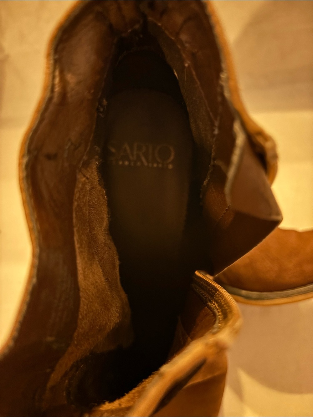 Franco Sarto Brown Ankle Boots with Black Strap Accents - Picture 5 of 6